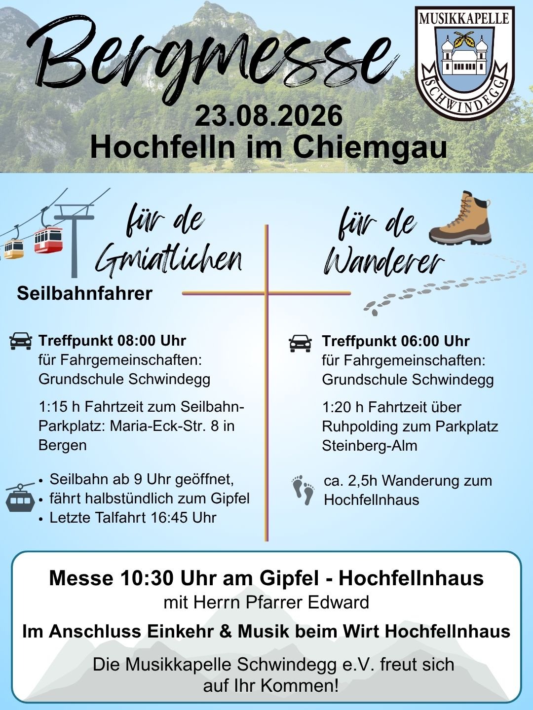 Bergmesse auf dem Hochfelln